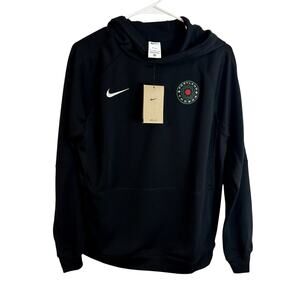 Nike Portland Thorns Dri Fit Hoodie Womens Size Medium Black NWT NEW Logo Patch